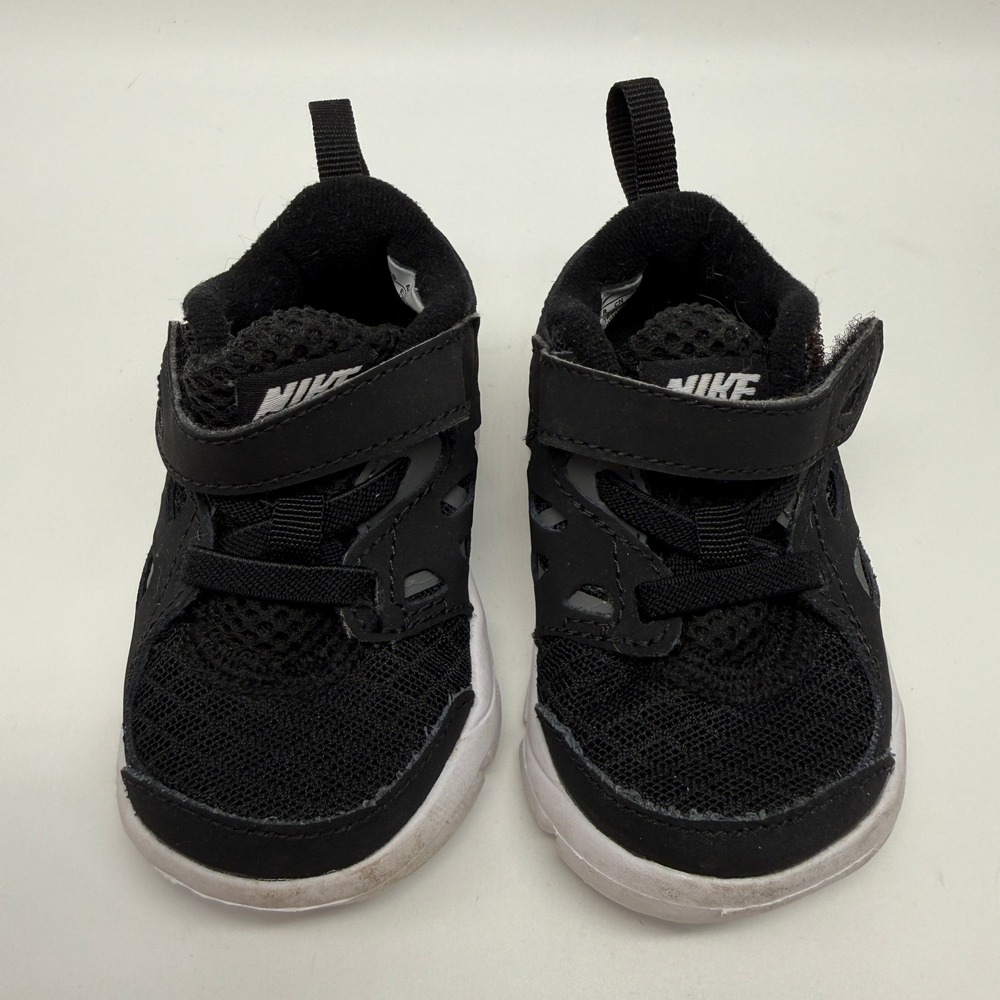 Nike Sneakers Toddler 4C Black Boys Tennis Shoes Mesh Hook Loop DA2692-004